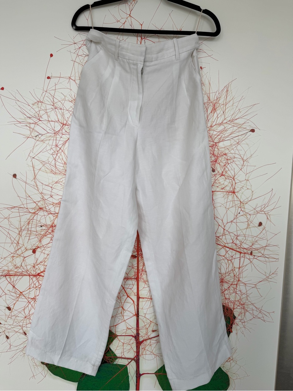 Wilfred Cream High-Waist Wide Leg Trousers